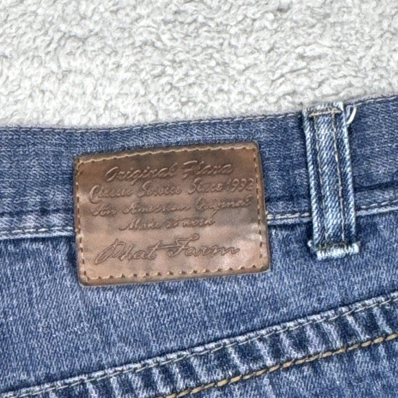 Vintage Phat Farm Jorts Jean Shorts Men's 36 Blue Baggy Wide Leg Big Pockets - Picture 9 of 12